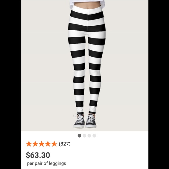 Zazzle Pants - Black Vertical Stripes Leggings